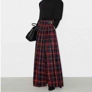 Plaid Red and Black Women's Skirt